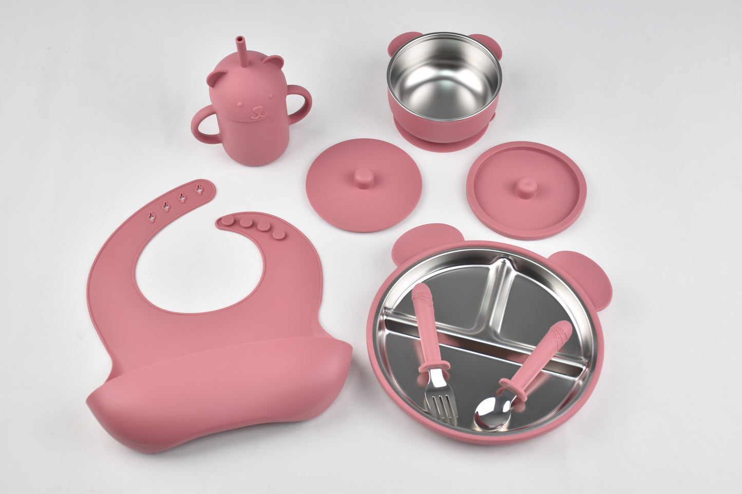 Kinder RVS serviesset - Roze