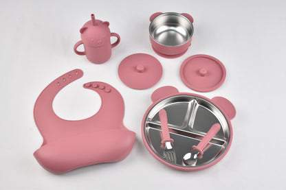 Kinder RVS serviesset - Roze
